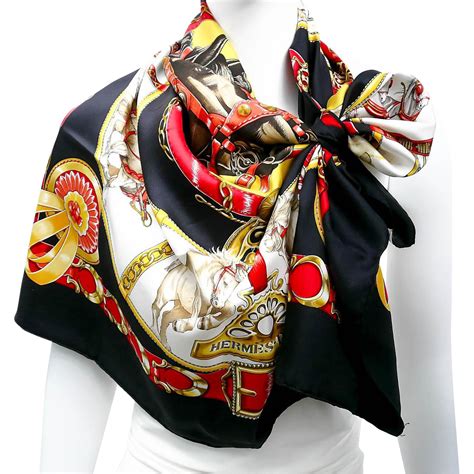 hermes style silk scarf